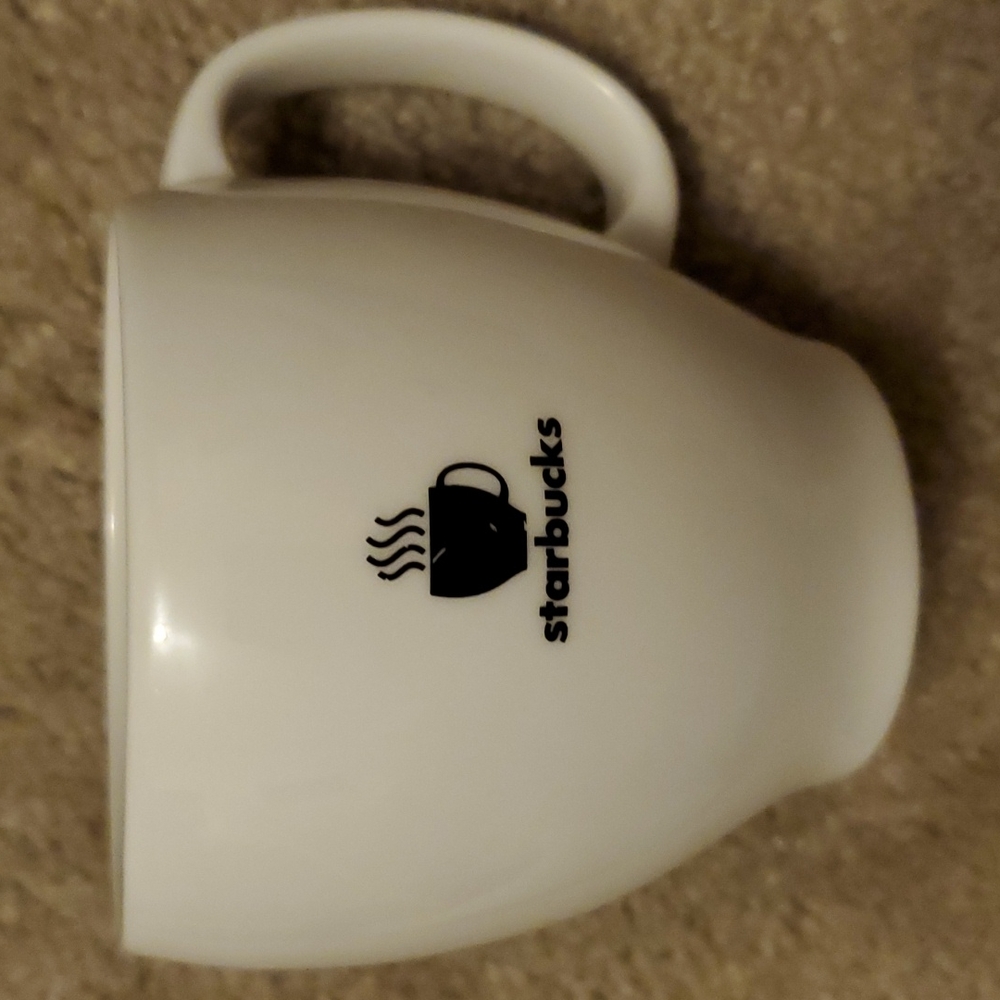 Starbucks Vintage 2004 Black White Coffee Mug